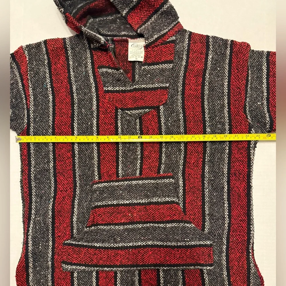 Frank’s Textiles Baja Hoodie Red Black Size M - Picture 8 of 16